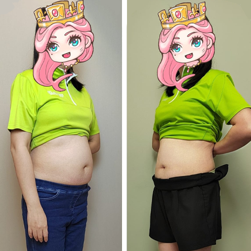 female loose weight after follow coach plan