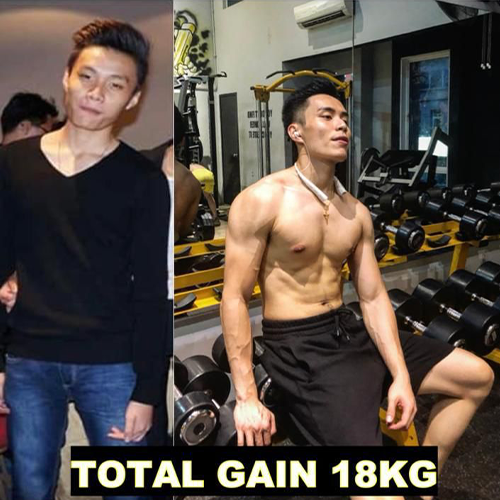 25 year old uncle gain weight 18kg after follow coach